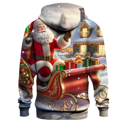 Vintage Santa on a Sleigh Ride Hoodie