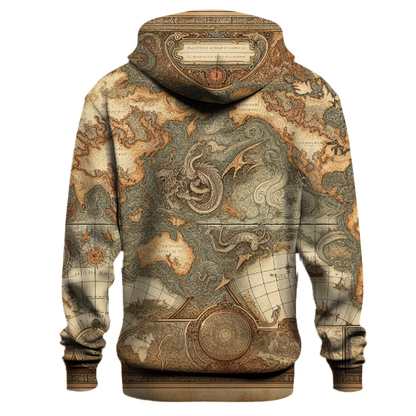 Vintage Travel Map Design Hoodie