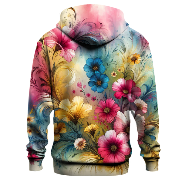 Wildflower Field Tie-dye Design Hoodie