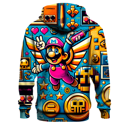 Vintage Video Game Icons Hoodie