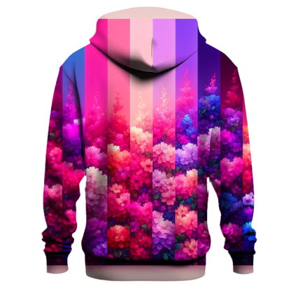 Vibrant Floral Gradient Hoodie