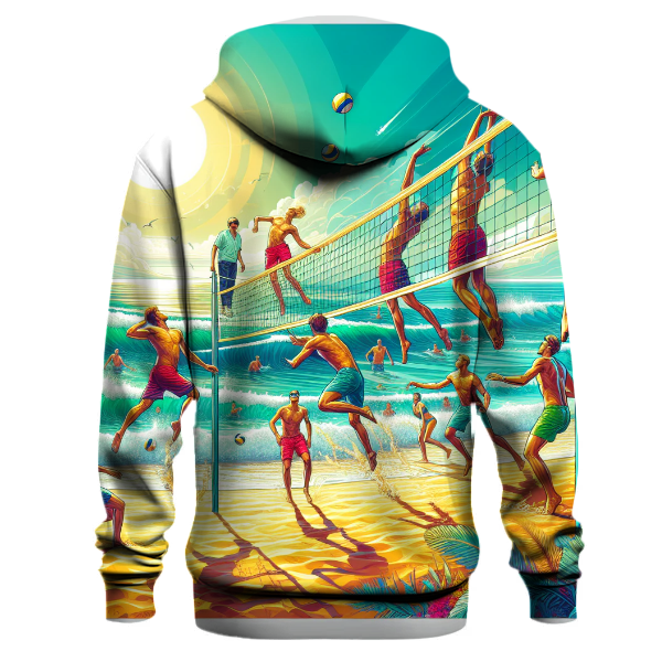 Volleyball Sun Smash Hoodie