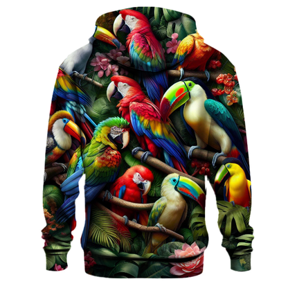 Vibrant Tropical Birds Hoodie