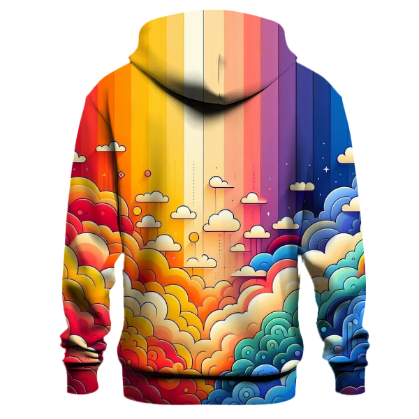 Vibrant Rainbow Arc Hoodie