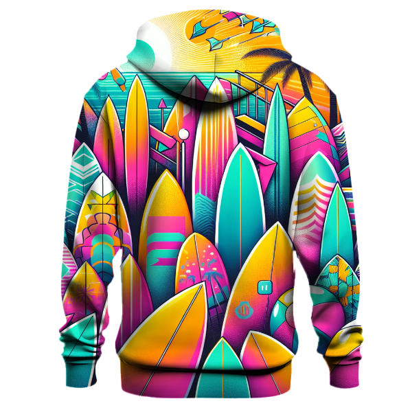 Retro Surfboard Adventure Hoodie