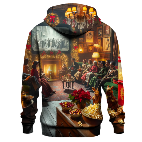 Vintage Christmas Movie Night Hoodie