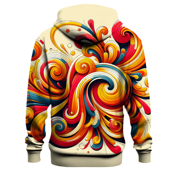 Vivid Retro Swirls Hoodie