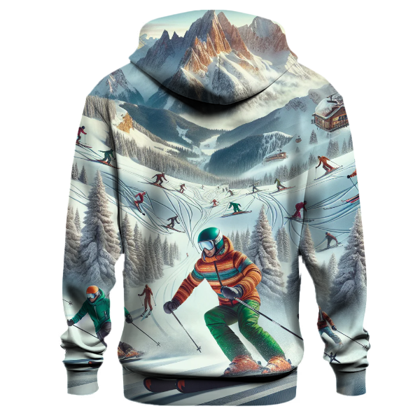 Skiing Alpine Adventure Hoodie