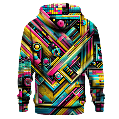 Abstract Retro Grids Hoodie