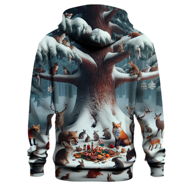 Woodland Animals' Christmas Feast Hoodie