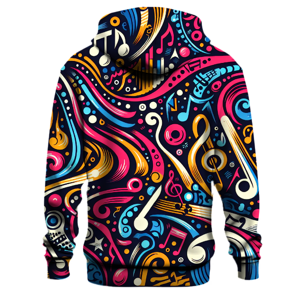 Vibrant Music Icons Hoodie