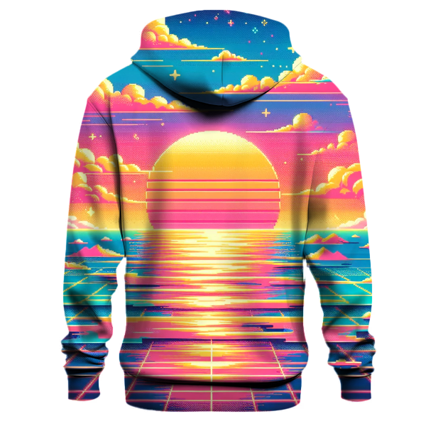 Vaporwave Horizon Design Hoodie