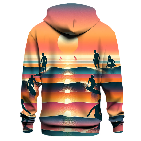 Retro Sunset Surfer Hoodie