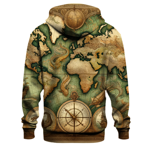 Ancient Earth Map Tapestry Hoodie