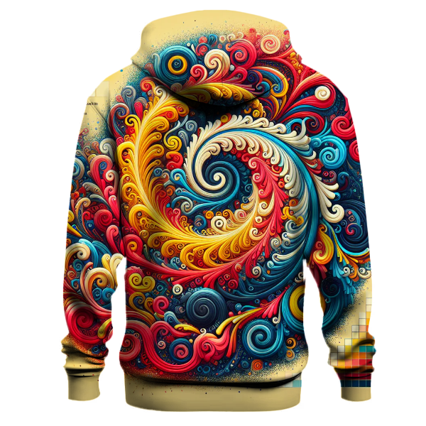 Vibrant Rainbow Spirals Hoodie