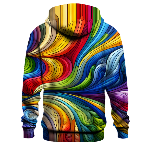 Timeless Rainbow Waves Hoodie