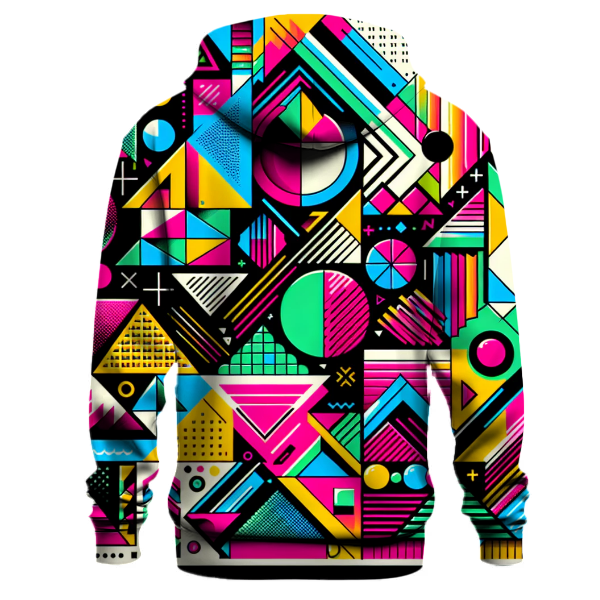 Vibrant 80s Graphics Hoodie