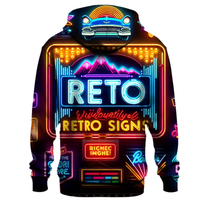 Vintage Neon Signs Hoodie