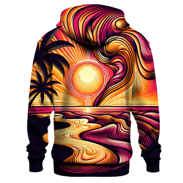 Retro Sunset Beach Vibes Hoodie