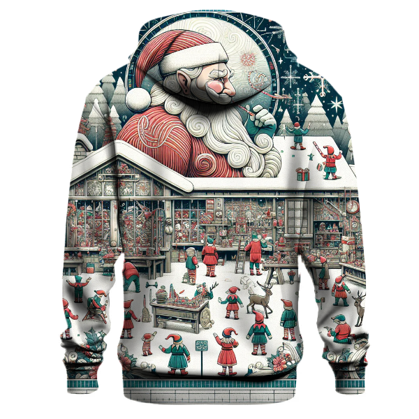 Santa's Workshop Blueprint Hoodie