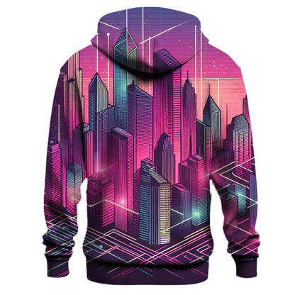 Retro Synth Cityscape Hoodie