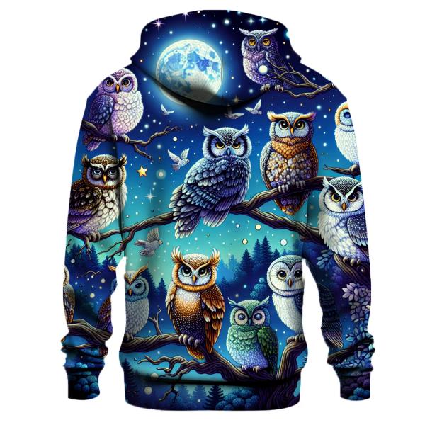 Whimsical Night Owls Hoodie