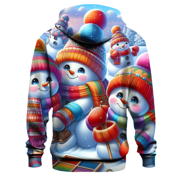 Whimsical Snowman Friends Hoodie