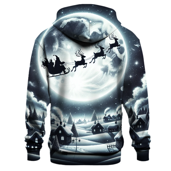 Santa's Sleigh Across the Moonlight Hoodie