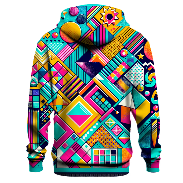 Vibrant 80s Patterns Hoodie