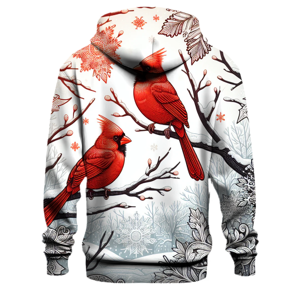 Winter Cardinal Serenade Hoodie