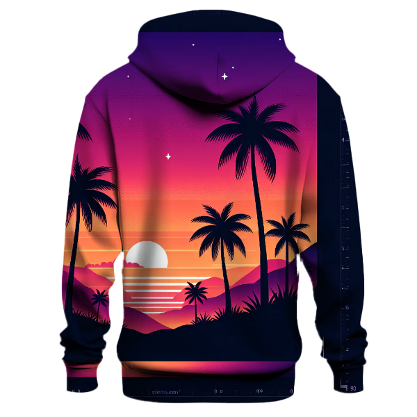 Retro Sunset Palms Hoodie