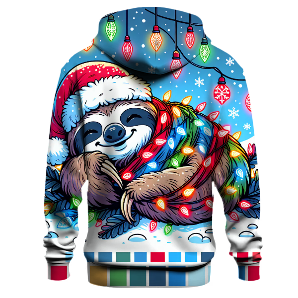 Whimsical Christmas Sloth Hoodie