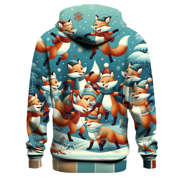 Whimsical Winter Foxes Hoodie