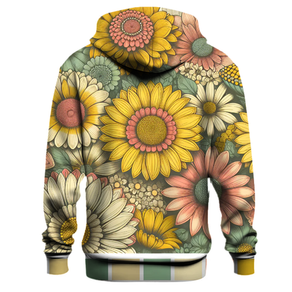 Vintage Sunshine Flowers Hoodie