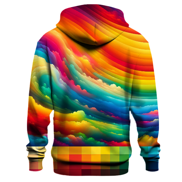 Vibrant Rainbow Splash Gradient Hoodie