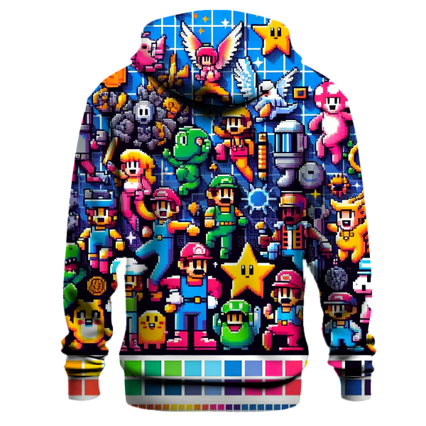 Vintage Video Game Heroes Hoodie