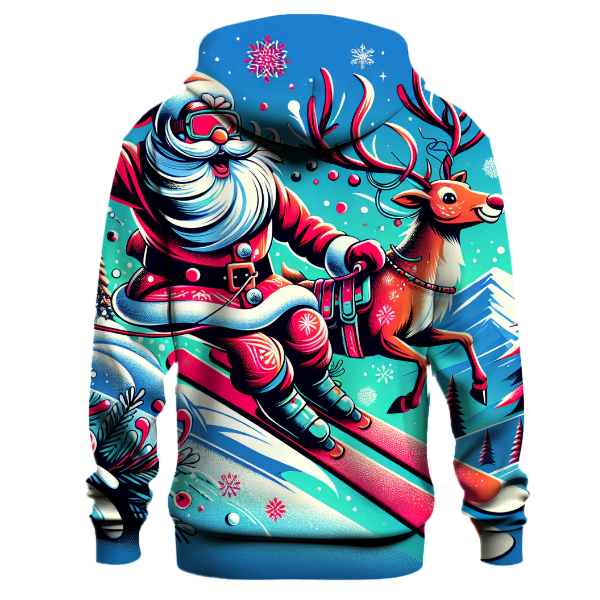 Skiing Santas Extravaganza Hoodie