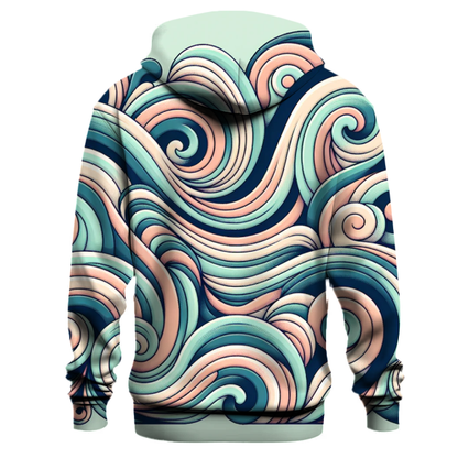 Retro Swirl Waves Hoodie