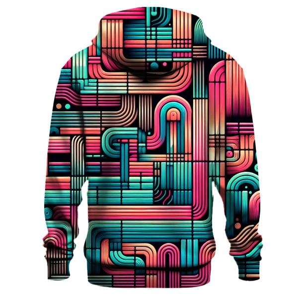 Vintage Neon Lines Hoodie