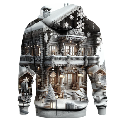 Ski Lodge Snowflakes Hoodie