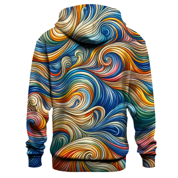 Abstract Wave Patterns Hoodie