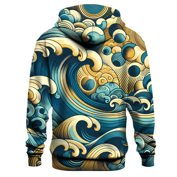 Retro Surf Wave Vibes Hoodie