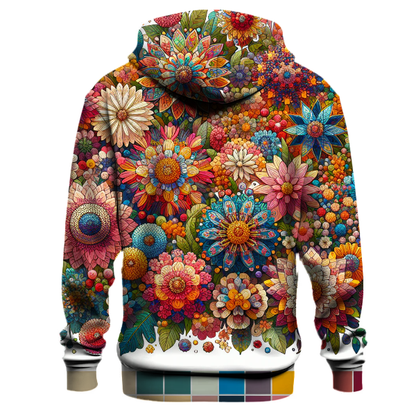 Vibrant Floral Mosaic Hoodie