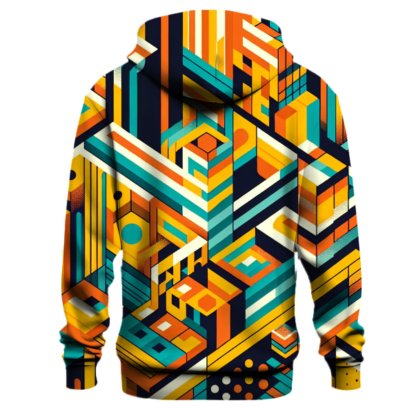 Vibrant Retro Blocks Hoodie