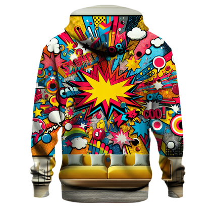 Vibrant 80s Pop Art Hoodie