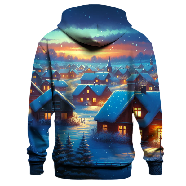 Winter Village at Twilight Hoodie