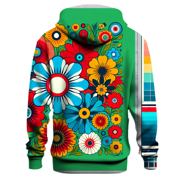 Vibrant Floral Groove Hoodie