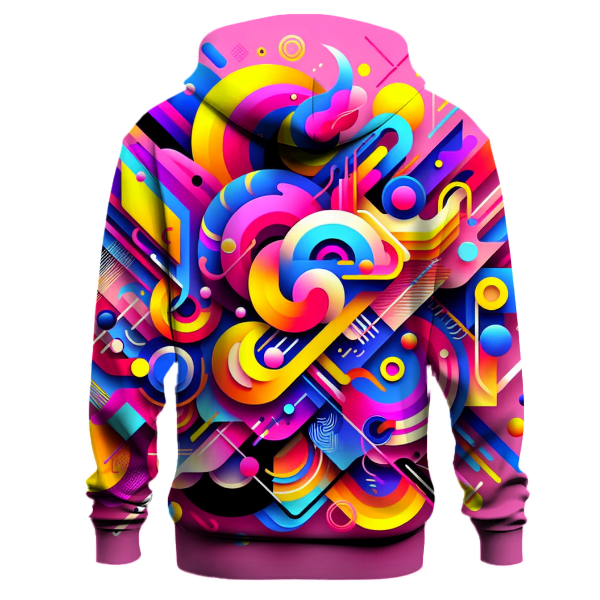 Abstract Retro Artistry Hoodie