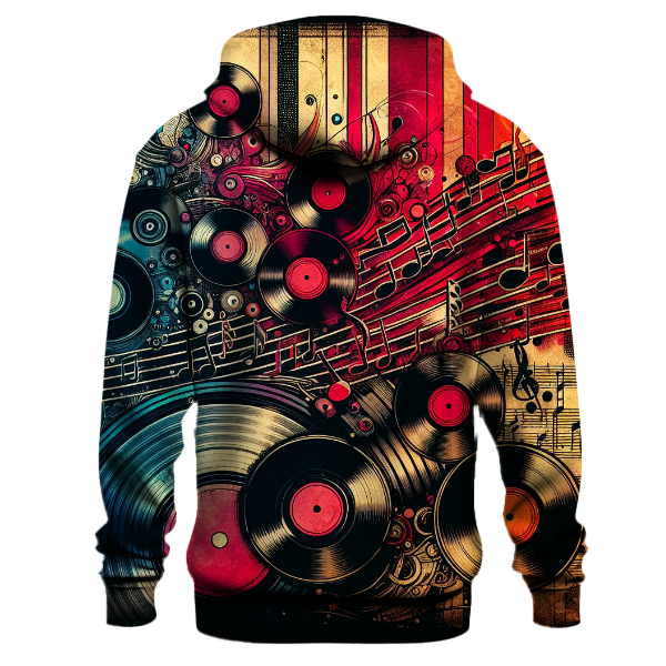 Vintage Vinyl Collage Hoodie