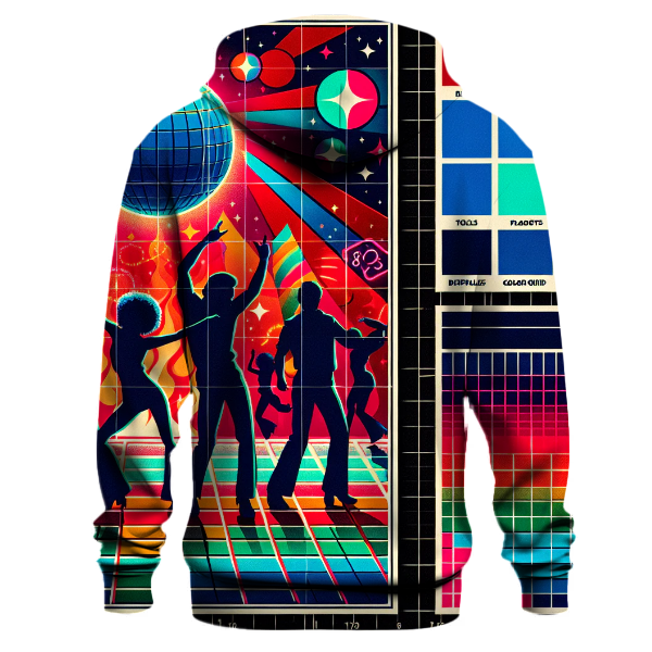 Vibrant 80s Dance Floor Hoodie